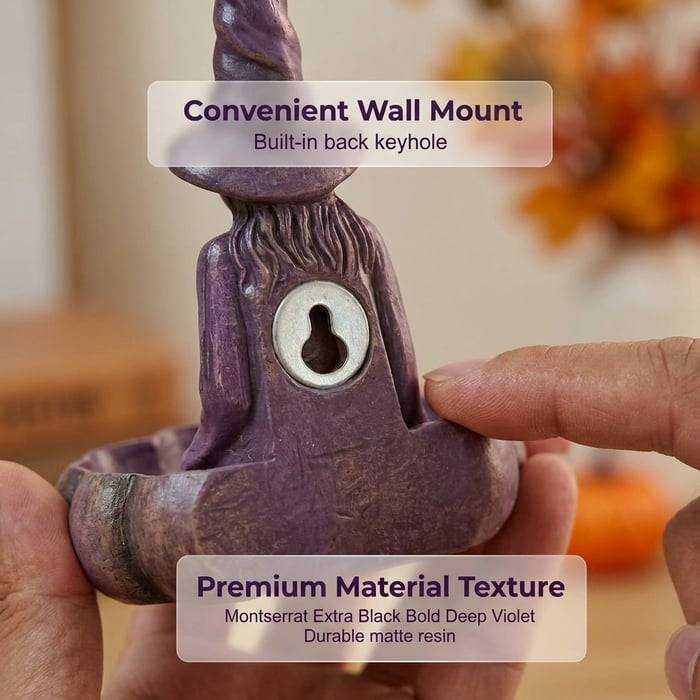 🧙 Witch Pumpkin Storage Tray - Resin Halloween decorations