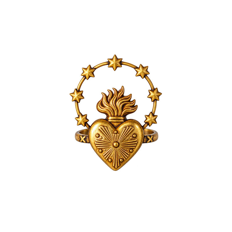 ✝️🕊️ Sacred Heart Religious Napkin Ring--a reverent finishing touch for every place setting