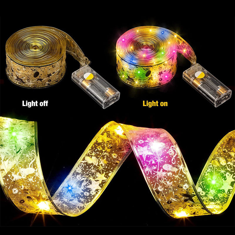 🎄 Christmas LED Ribbon Lights – A Warm Festive Glow for Your Tree