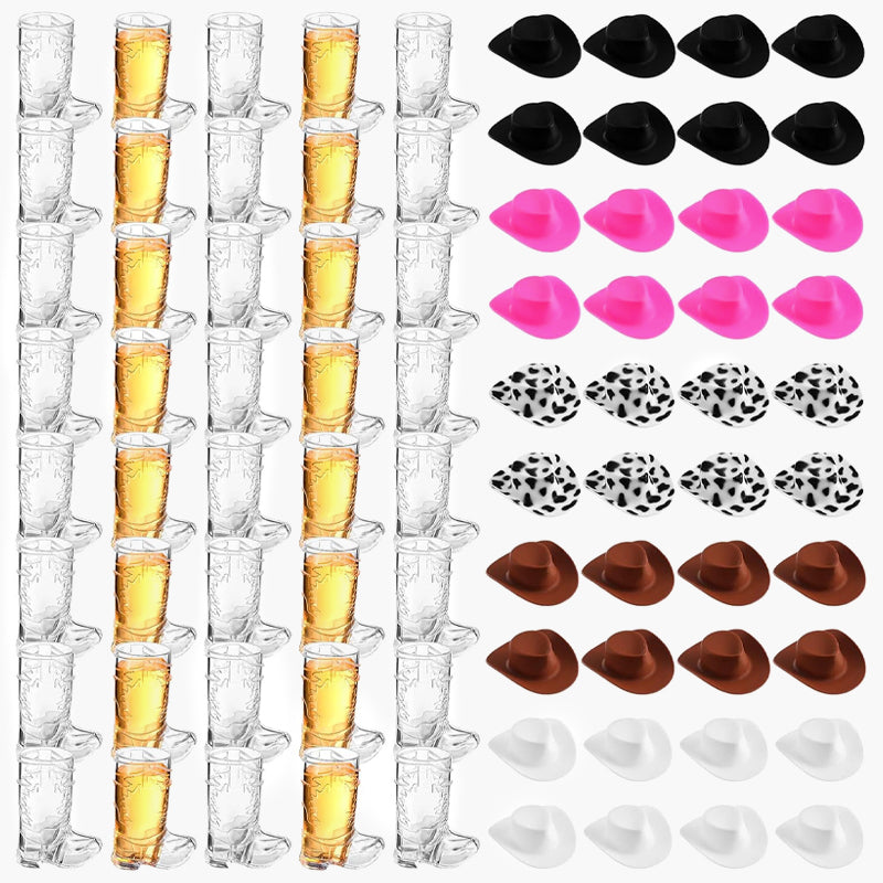🤠 Cowboy Boot-Shaped Plastic Shot Glasses – Saddle Up Your Next Party