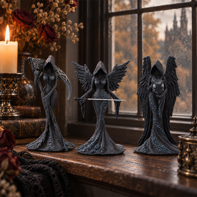 🗡️Exclusive Gothic Figurine Collection--five dark academia guardians to add mystery to your space🖤