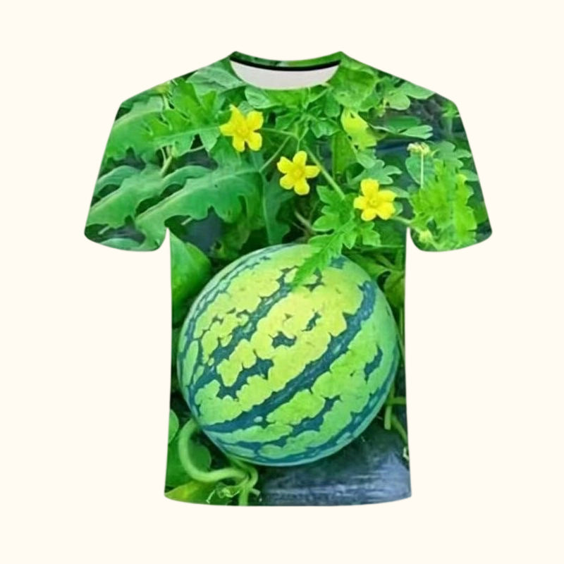 🍉🌿 Bold, Juicy & Full of Personality — Watermelon Print T-Shirt Set