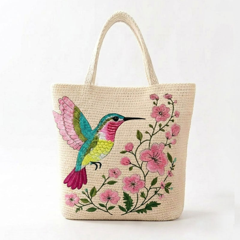 🔥Last Day 49% OFF-🐝 Handmade Crochet Bee Embroidered Tote Bag (✨2026 Limited Edition)