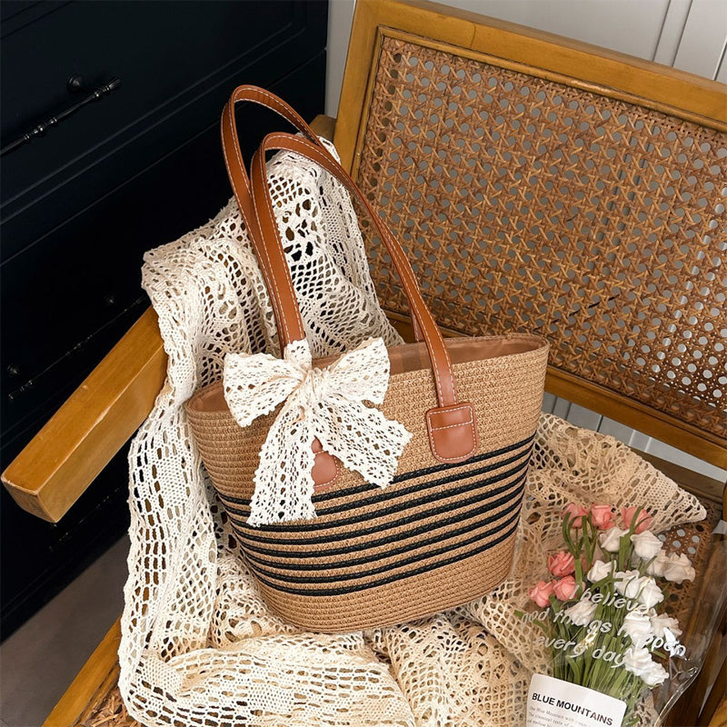 ☀️Timeless summer elegance, naturally woven--Boho Handwoven Summer Tote🌊