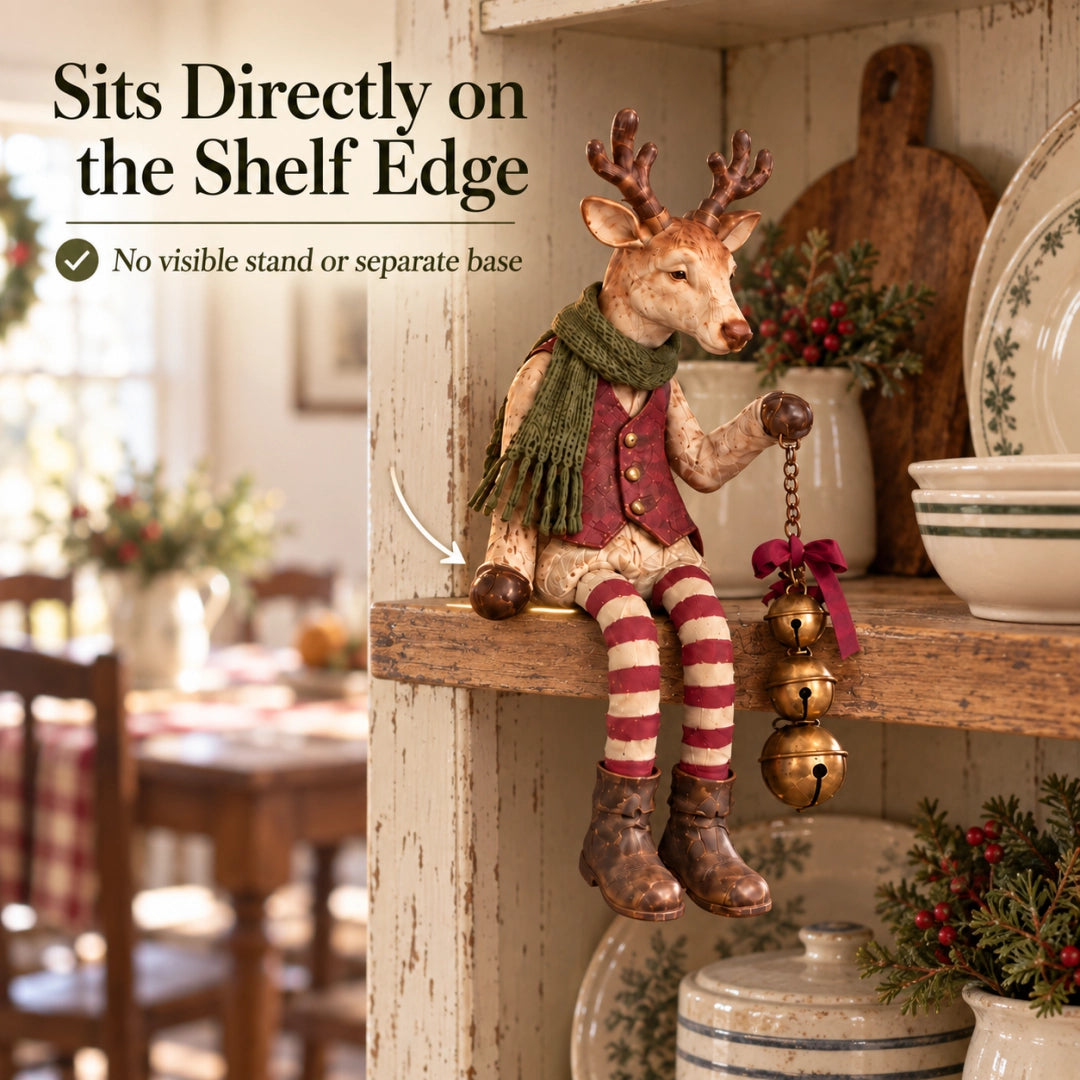 🦌🎄 Sitting Reindeer Figurine--a little Christmas charm for every corner
