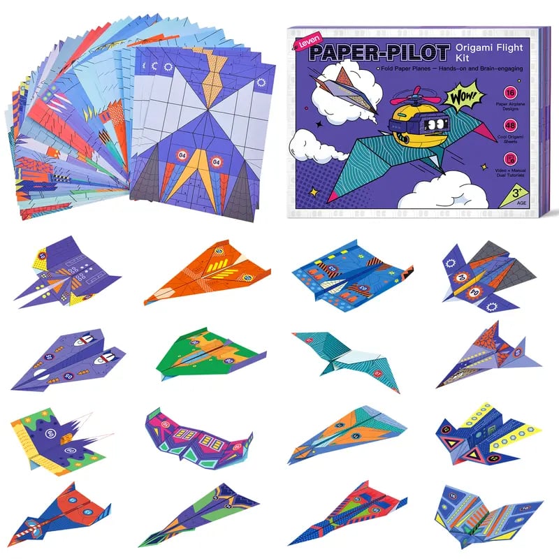 🛩️ Leven DIY Paper Airplane Book — Step-by-Step Folding Guide & Activity Craft Book