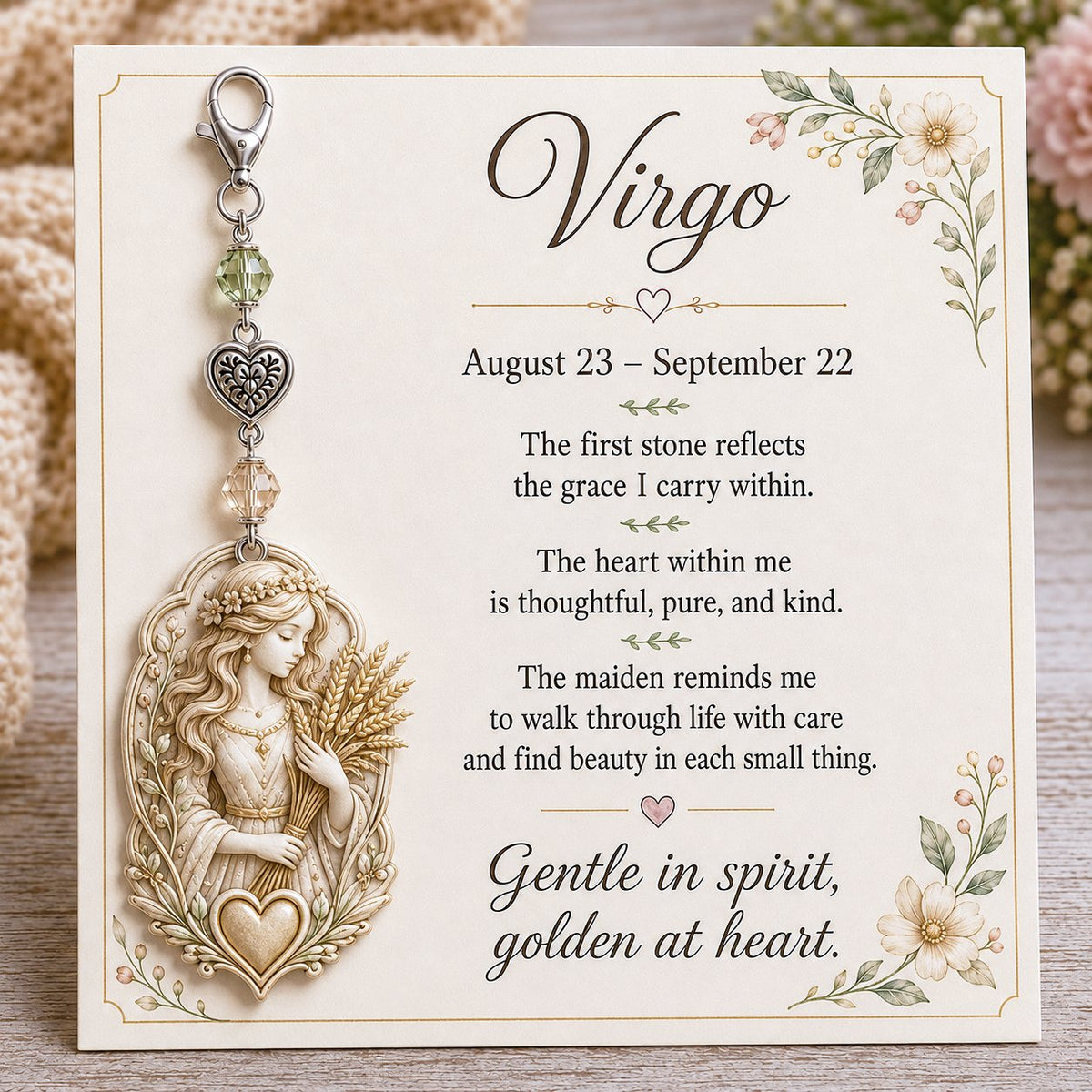 🌙💎 A small charm tailor-made for her – Zodiac Charm Commemorative Card