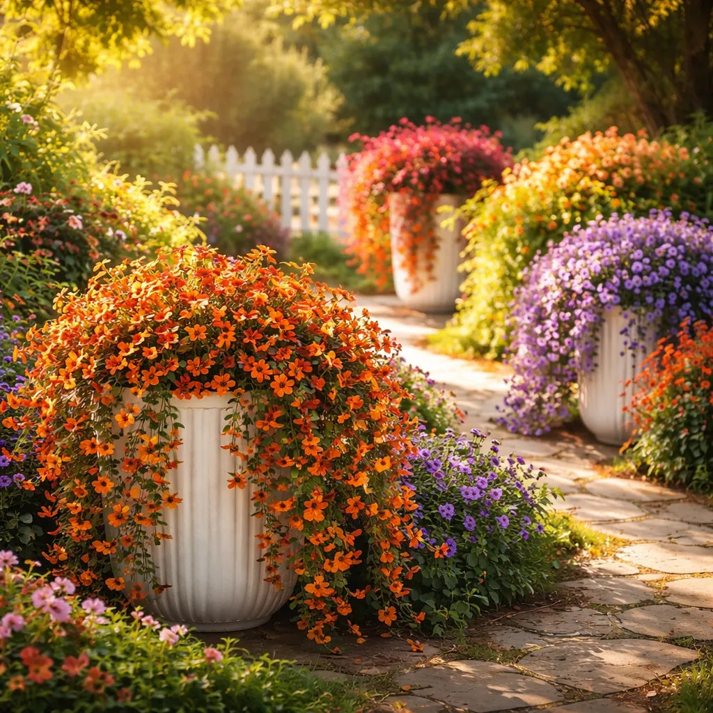 ✨ Buy 1 Get 1 Free ✨🌷Cascading Daisy and Eucalyptus Flowers for Outdoor – UV Resistan