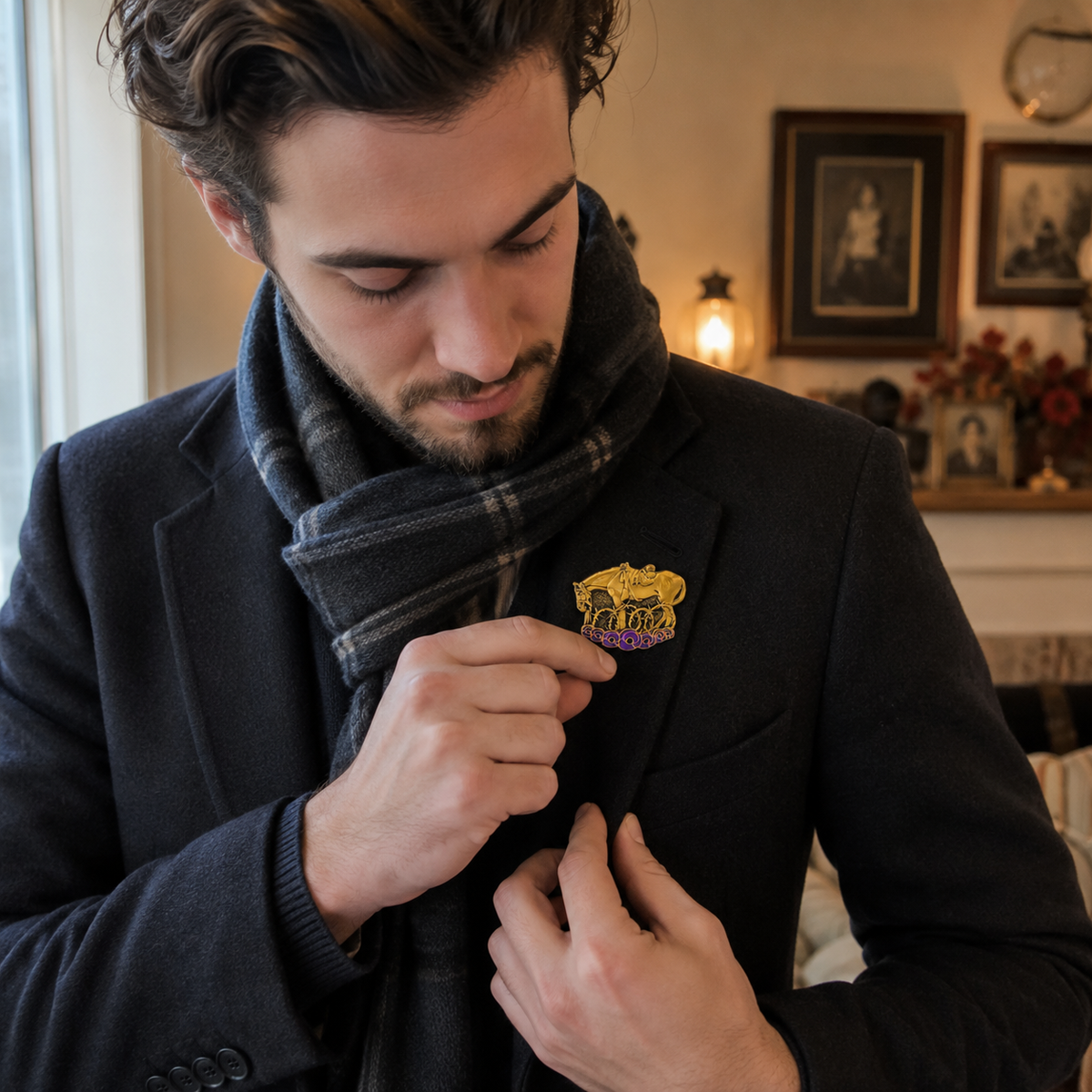 🐴💜 War Horse Remembered Brooch — Honour the Silent Heroes Who Served