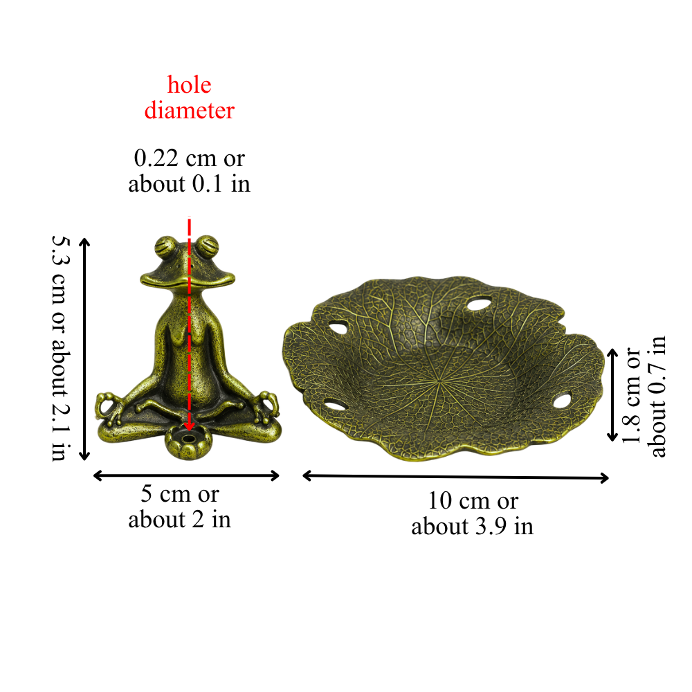 🐸 Antique Brass Zen Frog Incense Holder – A Little Calm, A Little Character