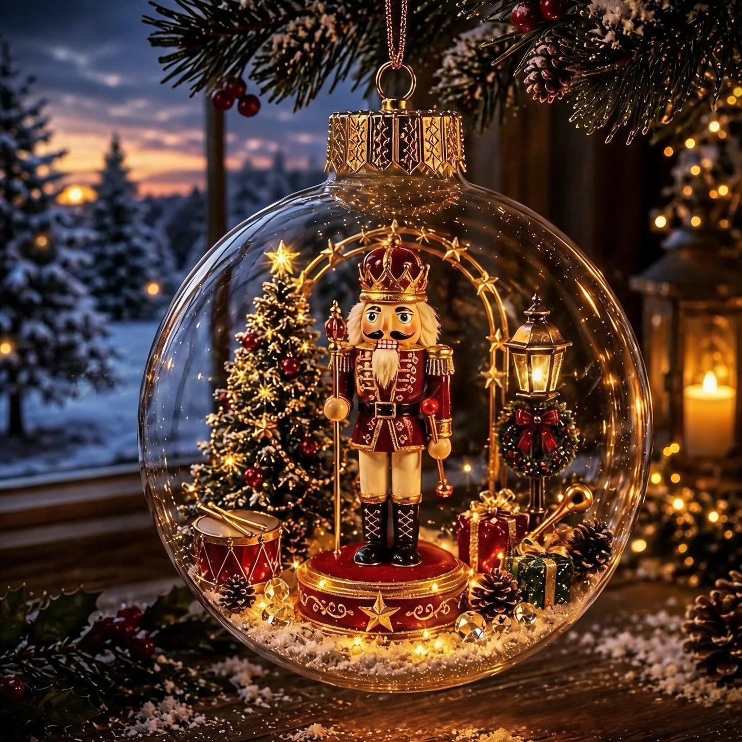 🎄 Illuminated Christmas Diorama Bauble — Instant Warm Glow & Festive Magic! ✨🕯️