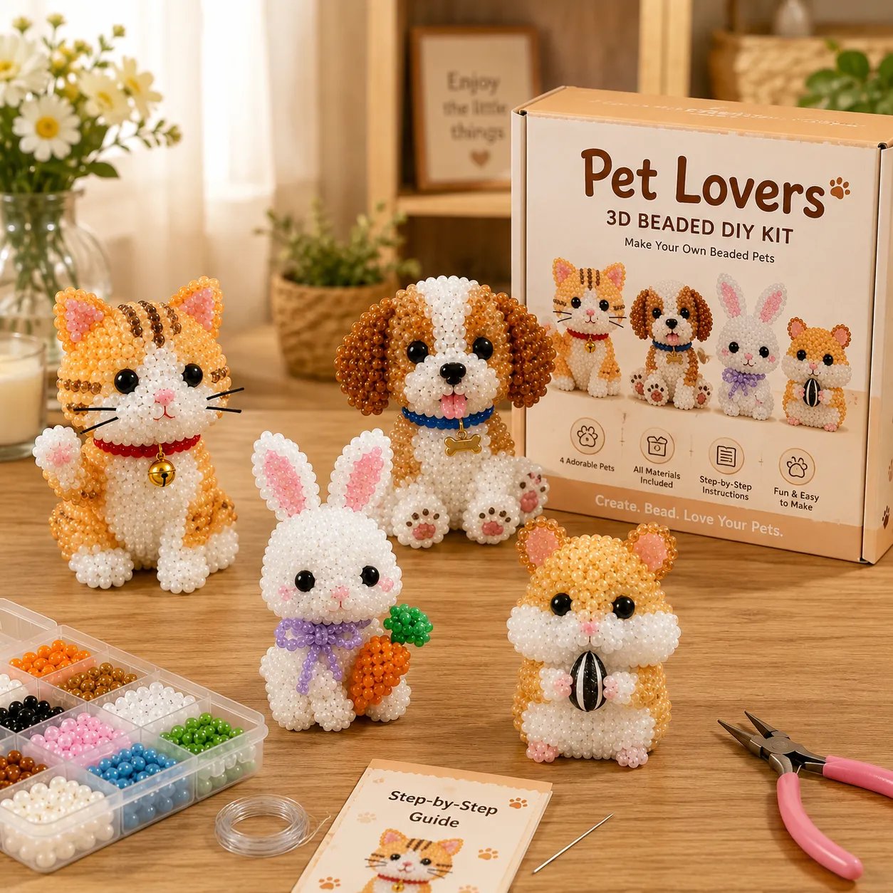 🐦Your New Favorite Cozy Hobby Is Here! ✨ Tiny 3D Beaded Animal DIY Kit