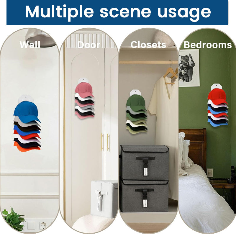 🧢 Hat Wall Storage Rack — Heavy-Duty Adhesive & Space-Saving Design! 🧢✨