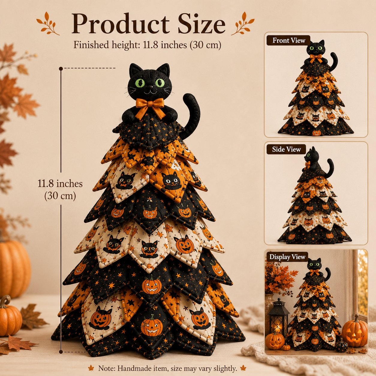 🎃🧵 DIY Halloween Quilted Fabric Tree Kit – Festive Halloween Countdown! 🎃✨