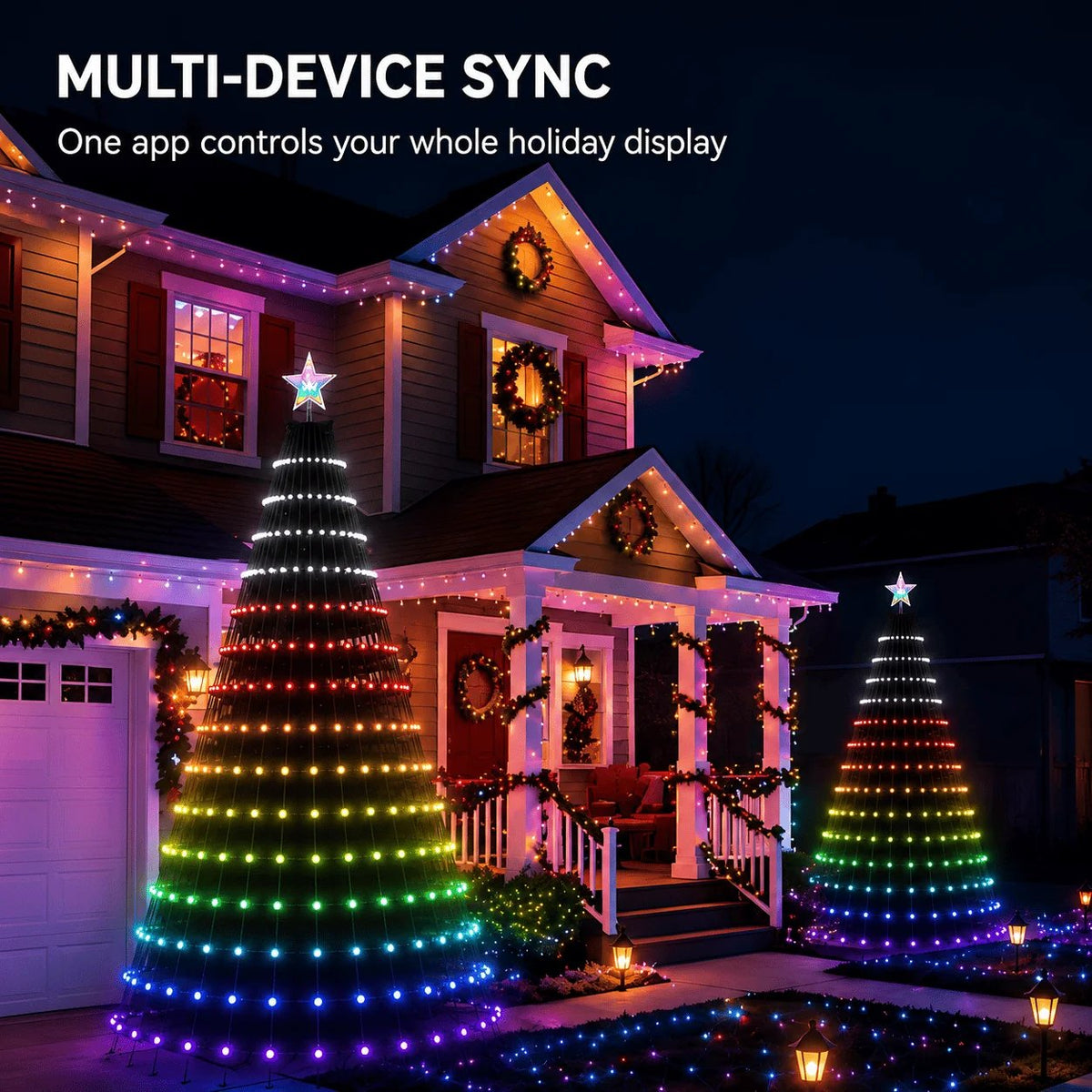 🎄✨ Smart Christmas Tree Waterfall Lights--turn your space into a magical winter wonderland