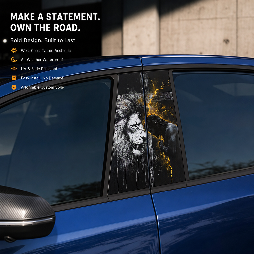🏎️Ditch the boring stock look – AB Column Car Styling Decals💀