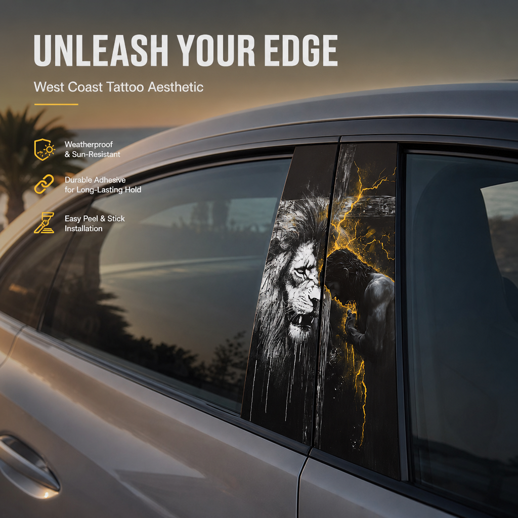 🏎️Ditch the boring stock look – AB Column Car Styling Decals💀
