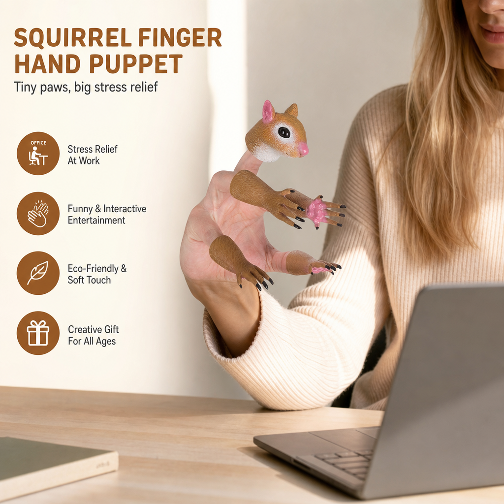 🐿️Quirky Animal Finger Puppet Set