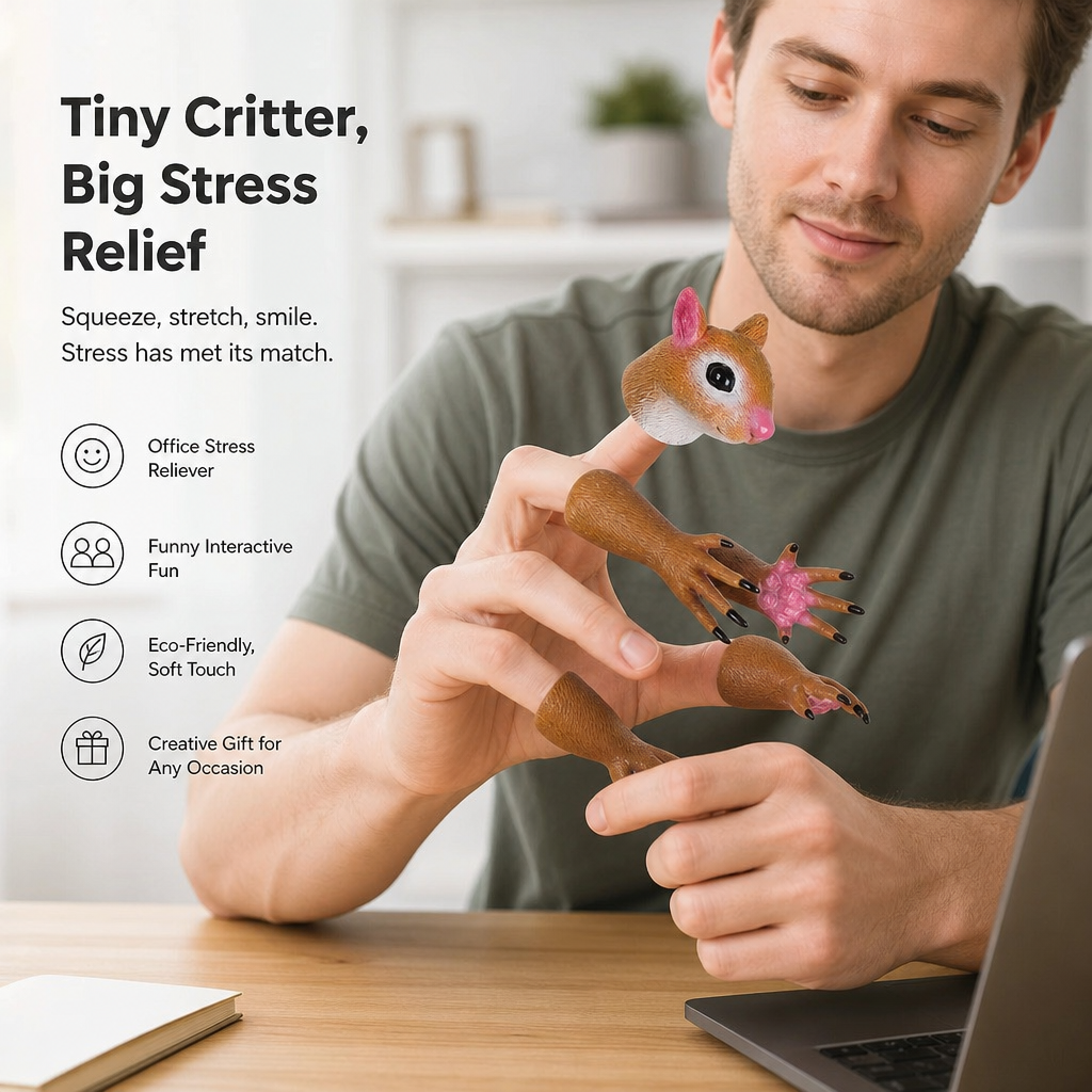 🐿️Quirky Animal Finger Puppet Set