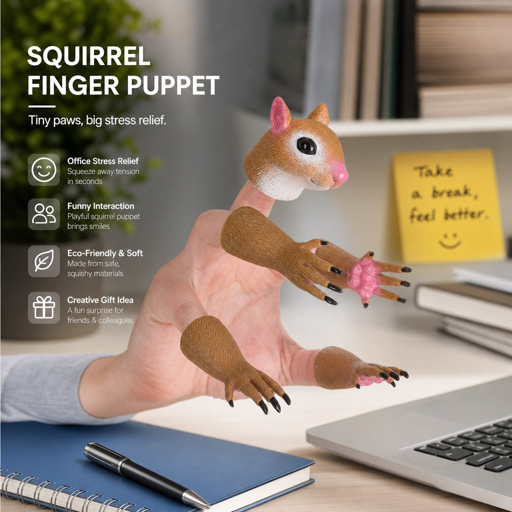 🐿️Quirky Animal Finger Puppet Set