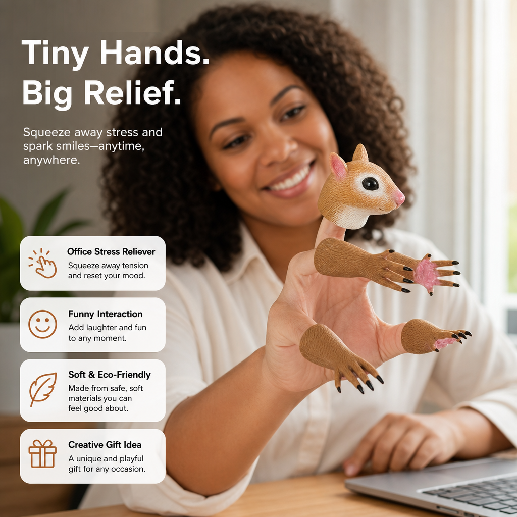 🐿️Quirky Animal Finger Puppet Set