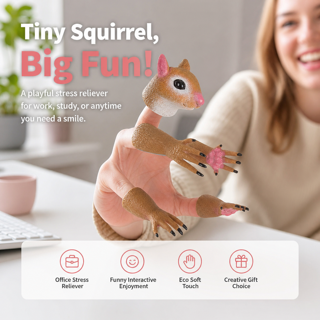 🐿️Quirky Animal Finger Puppet Set