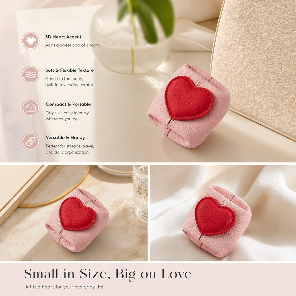 🥹💖A small, divine luxury gift for jewelry lovers --Sweetheart Mini Leather Clutch