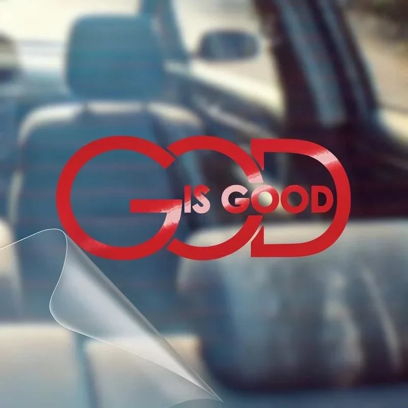 🙏 “God Is Good” Christian Car Decal – Four words. One truth🎁