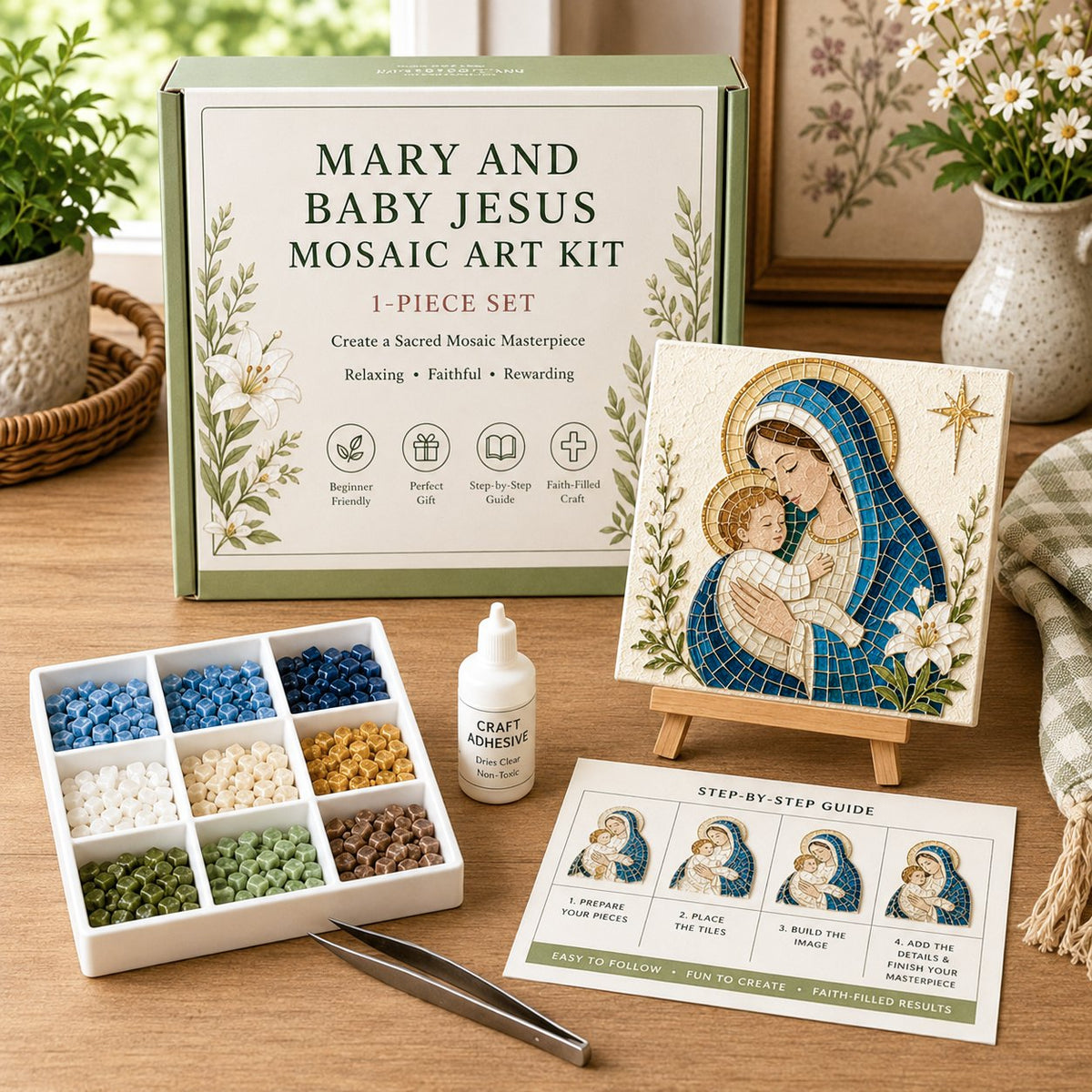 ✝️ Nativity Collage Craft Bag--Craft Peaceful, Faith-Filled Keepsakes at Home! ✨🕊️