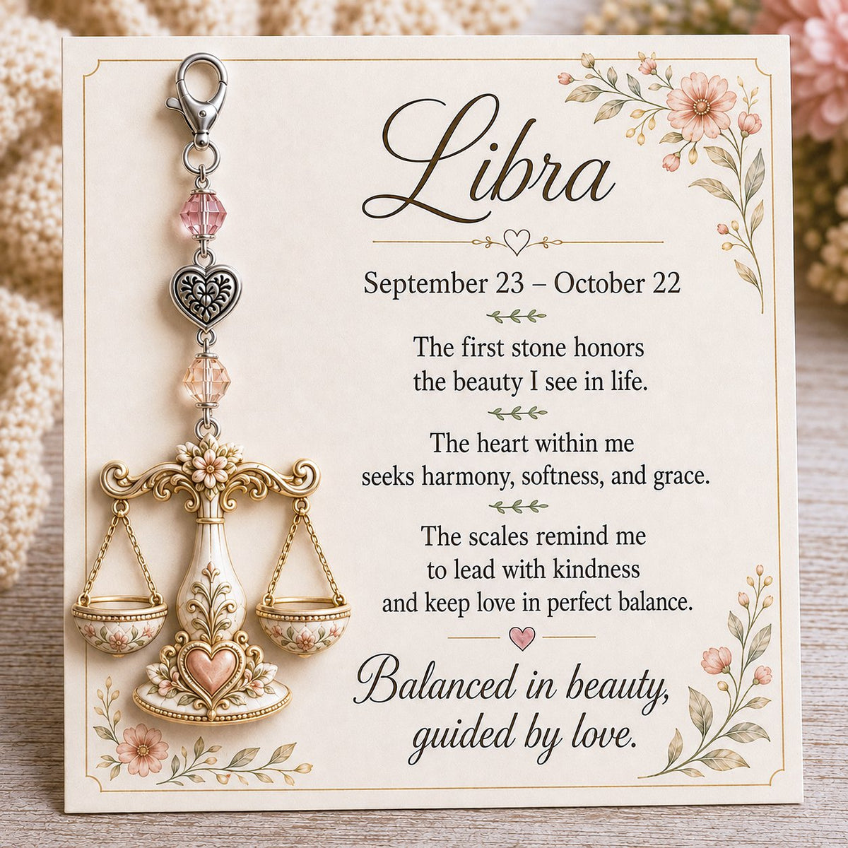 🌙💎 A small charm tailor-made for her – Zodiac Charm Commemorative Card