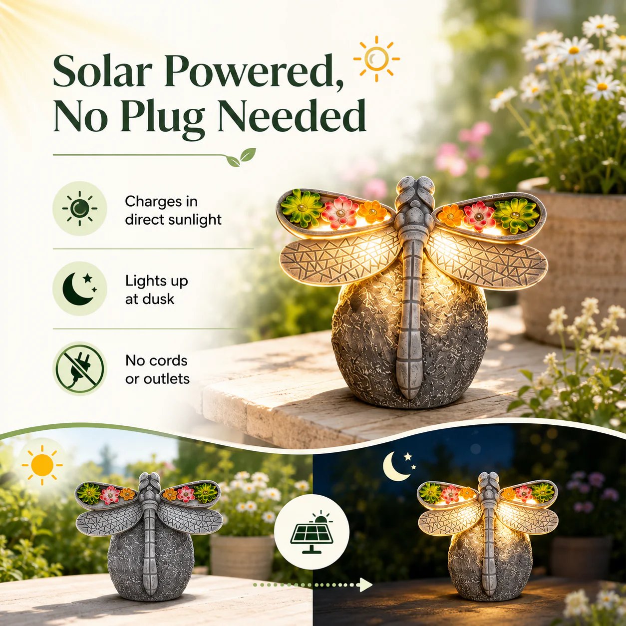 ✨ Magical Glowing Dragonfly Light — Perfect Garden Gift! 🎁