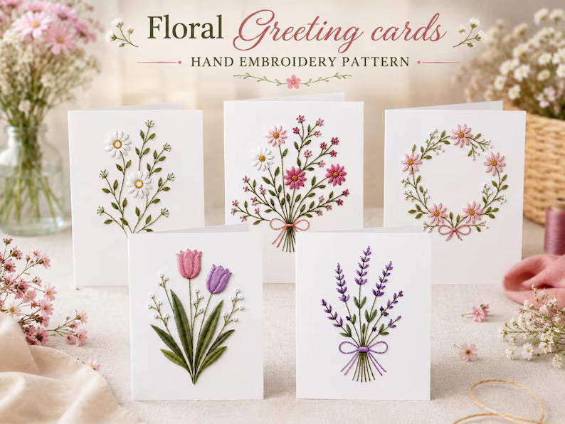 🎄 DIY Christmas Embroidery Card Kit--stitch your own heartfelt Christmas cards🩷