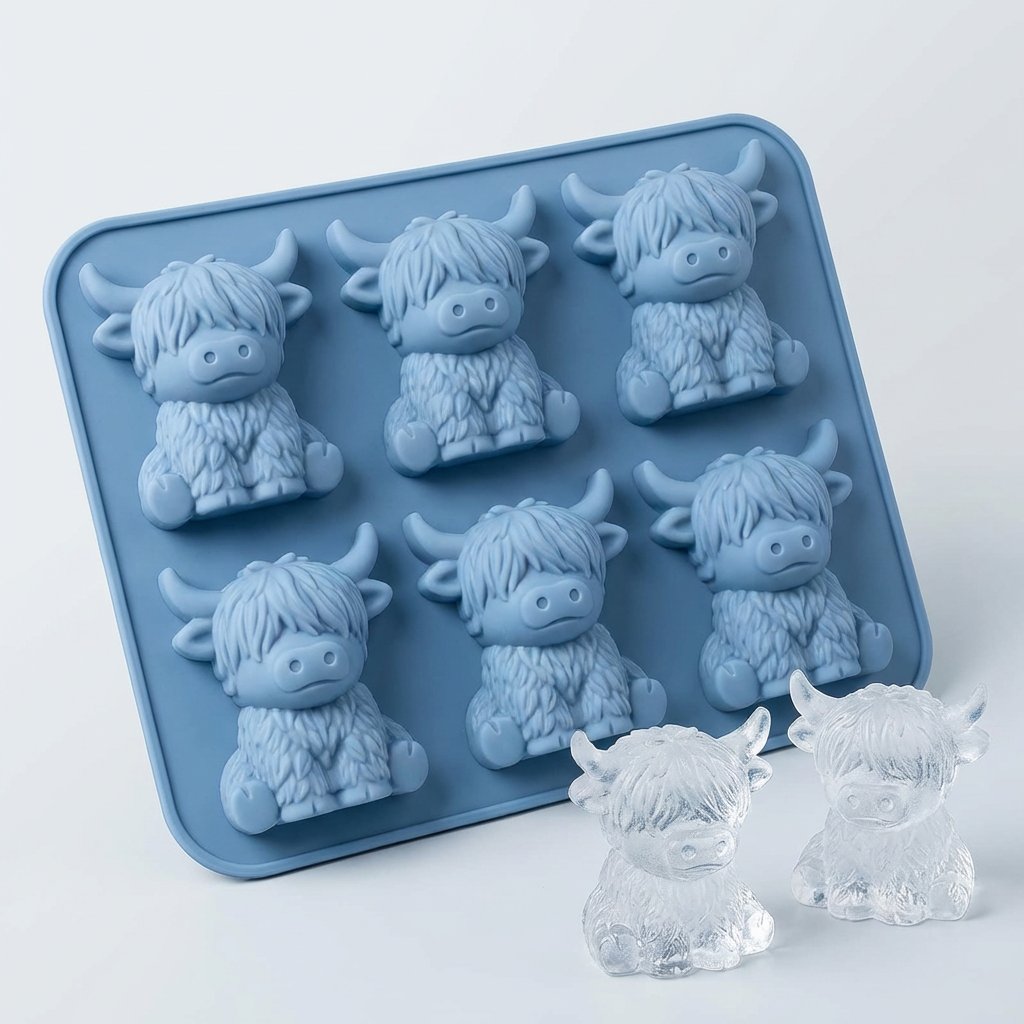 🎁Buy 1 Get 1 Free🐮Meet your new favourite drinking buddy! -- Mini Highland Cow Ice Cube Mold