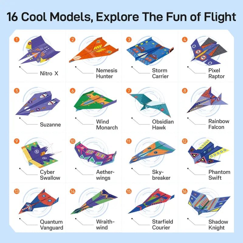 🛩️ Leven DIY Paper Airplane Book — Step-by-Step Folding Guide & Activity Craft Book
