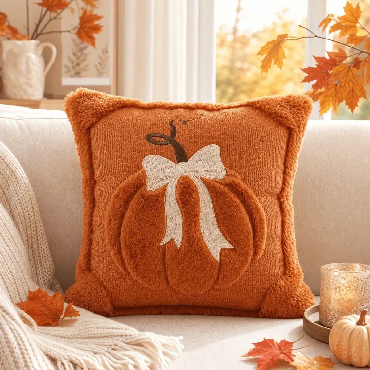 🎃3D Jacquard Pumpkin Pillow Covers – Instant Autumn Charm for Your Home! 🎃✨