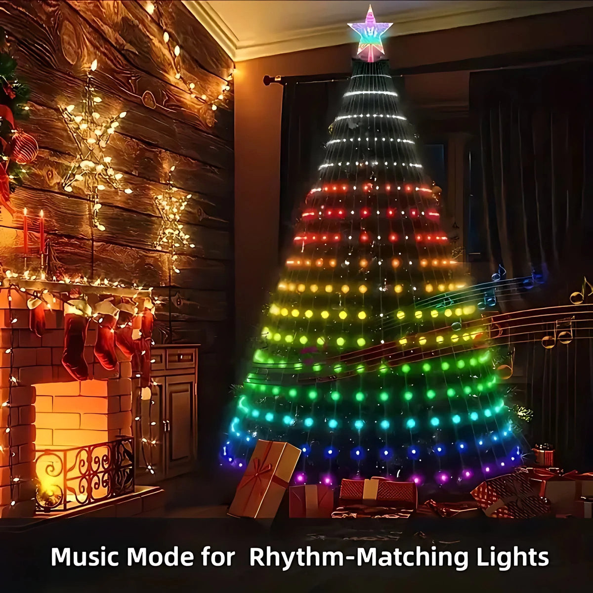 🎄✨ Smart Christmas Tree Waterfall Lights--turn your space into a magical winter wonderland