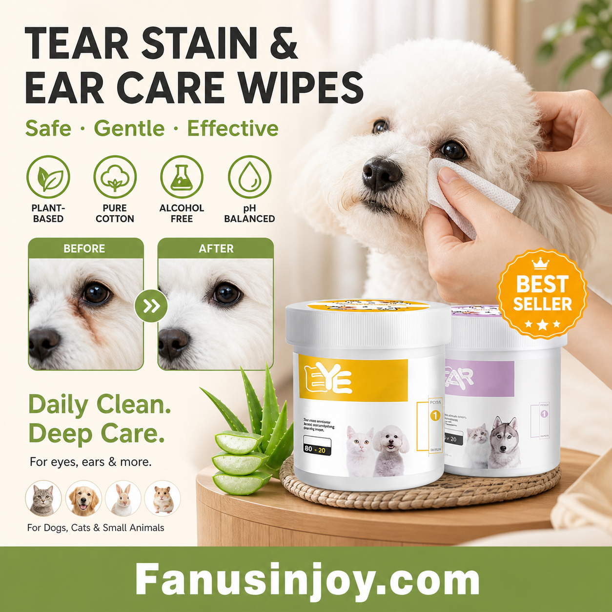 ✨️Surprise: 49% off 🐈Gentle Eye and Ear Cleaning Wipes for Pets 🐾✨