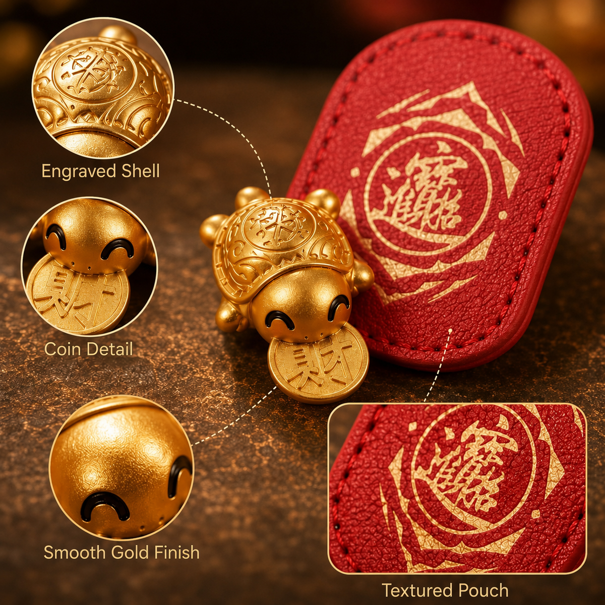 🐢2026 Golden Turtle Wealth Charm – Bite Down on Prosperity! 🍀✨