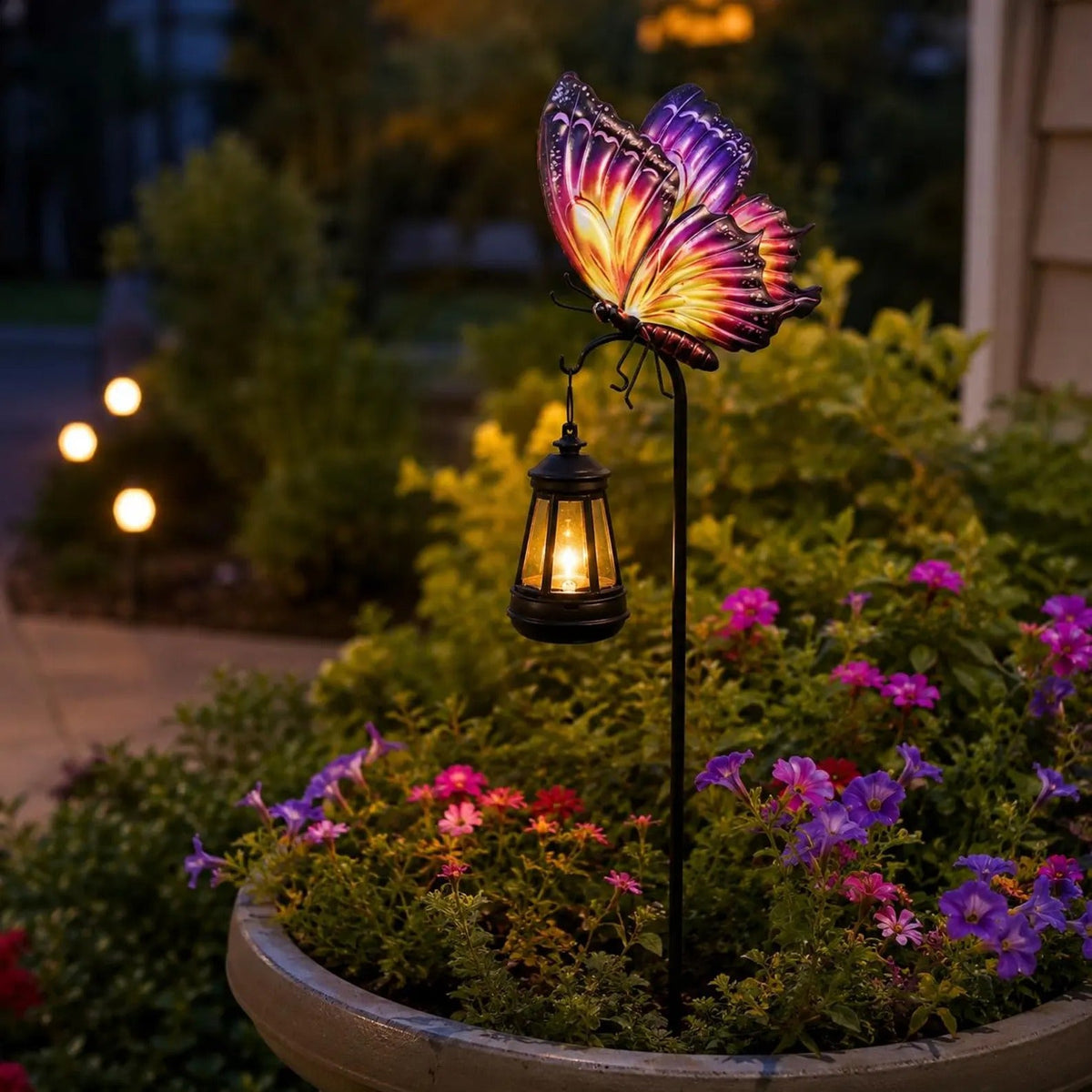 🦋☀️ Solar Butterfly Garden Light--colourful by day, warm glow by night