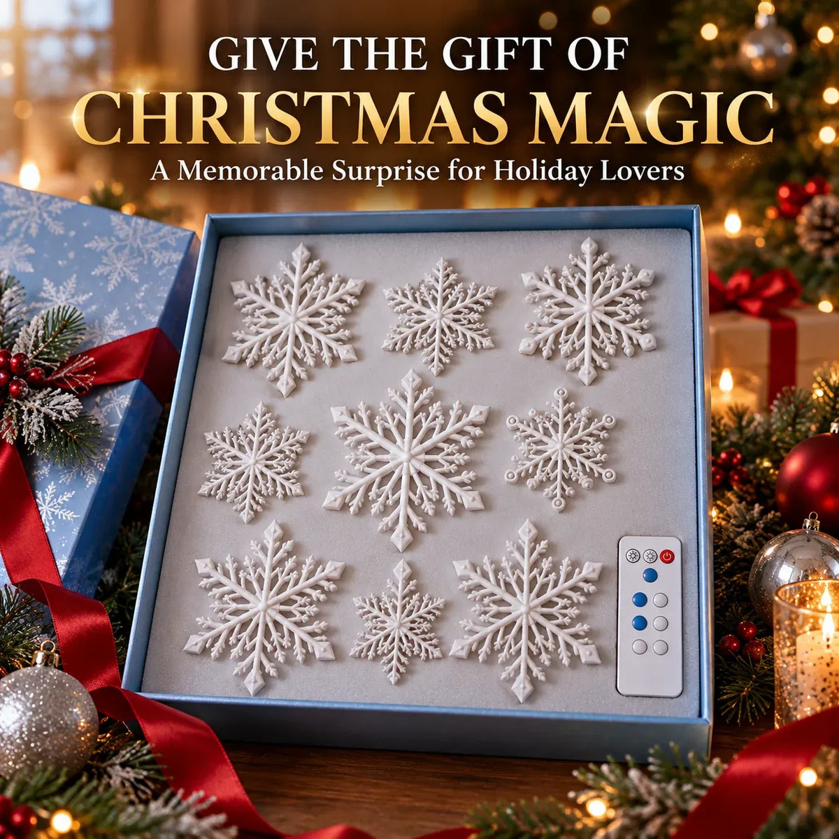 ❄️✨ LED Snowflake Wall Lights — hang them up, and bring a winter wonderland indoors