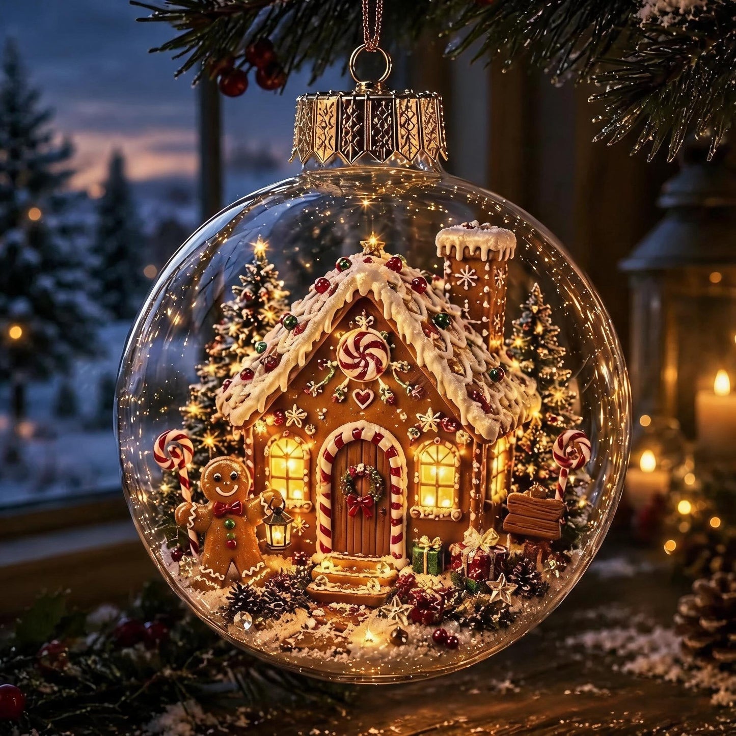 🎄 Illuminated Christmas Diorama Bauble — Instant Warm Glow & Festive Magic! ✨🕯️