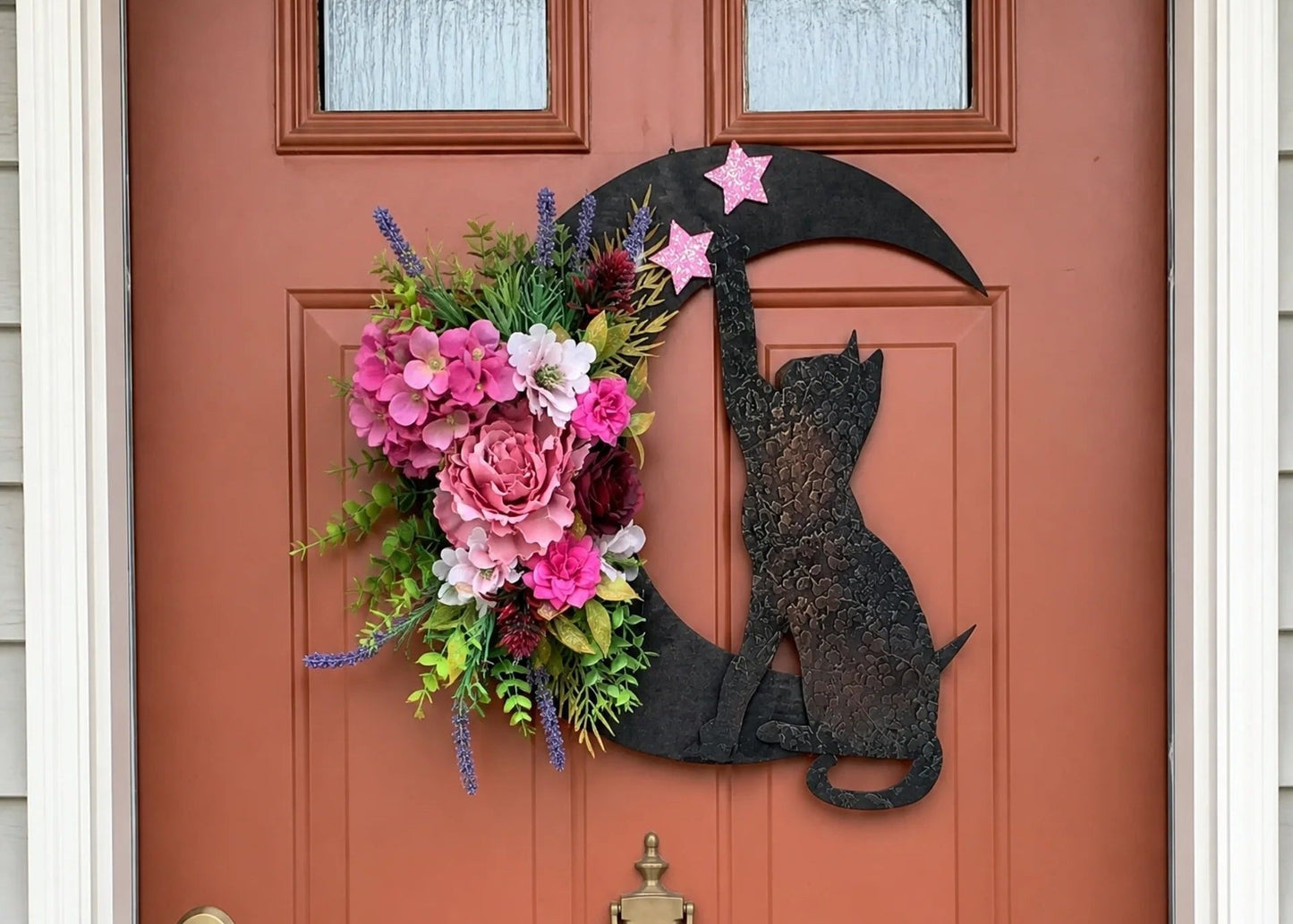🐈⬛ Black Cat Halloween Wreath: Handcrafted Gothic Door & Autumn Decor! 🌙