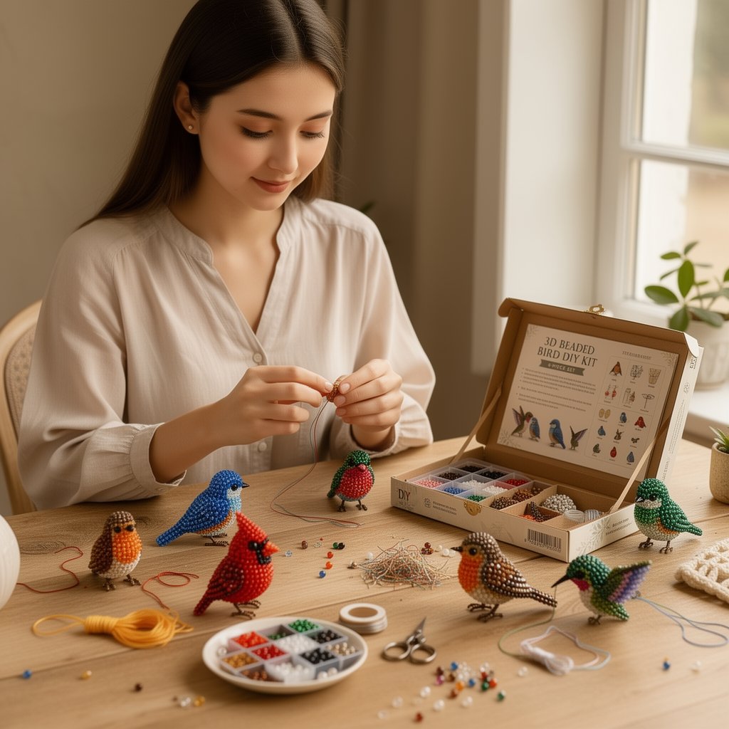 🐦Your New Favorite Cozy Hobby Is Here! ✨ Tiny 3D Beaded Animal DIY Kit