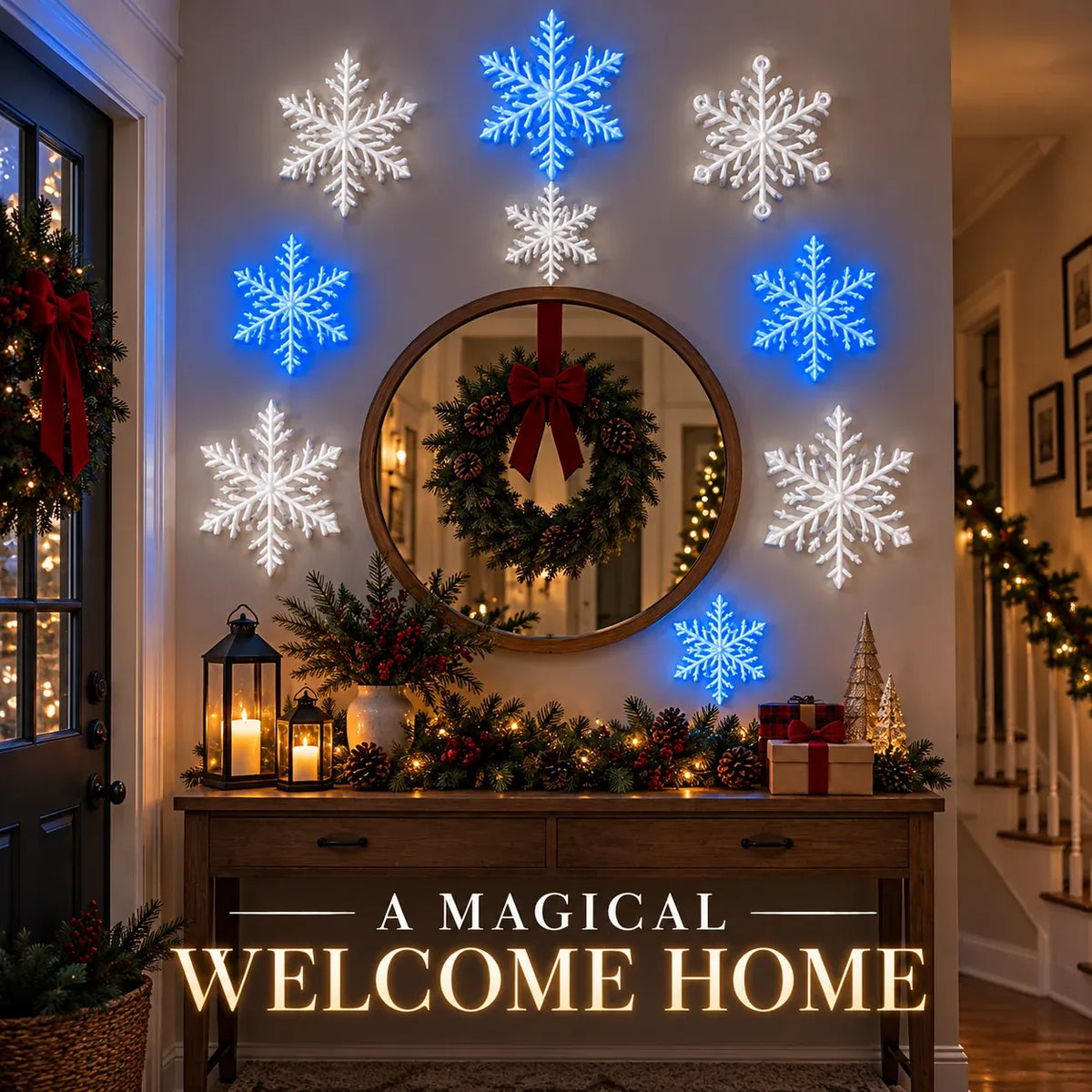 ❄️✨ LED Snowflake Wall Lights — hang them up, and bring a winter wonderland indoors