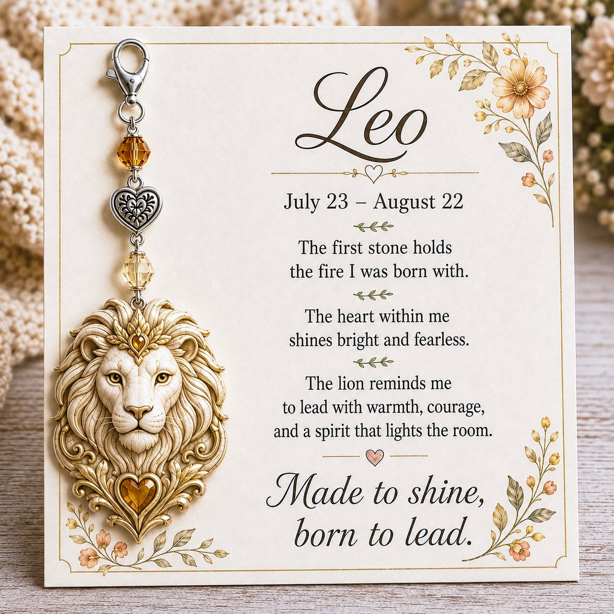 🌙💎 A small charm tailor-made for her – Zodiac Charm Commemorative Card