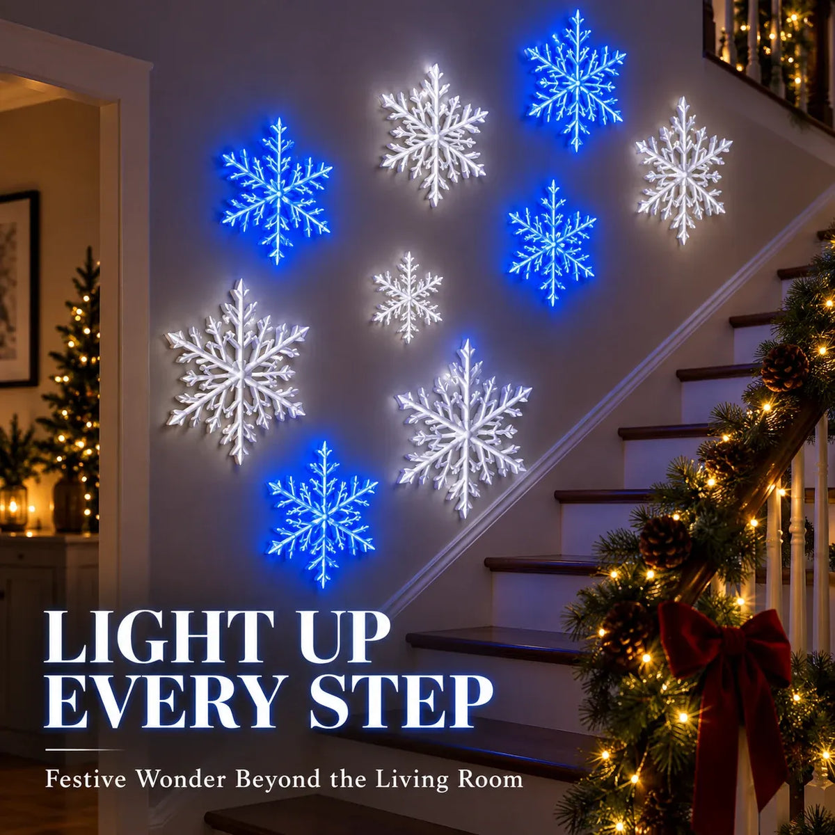 ❄️✨ LED Snowflake Wall Lights — hang them up, and bring a winter wonderland indoors