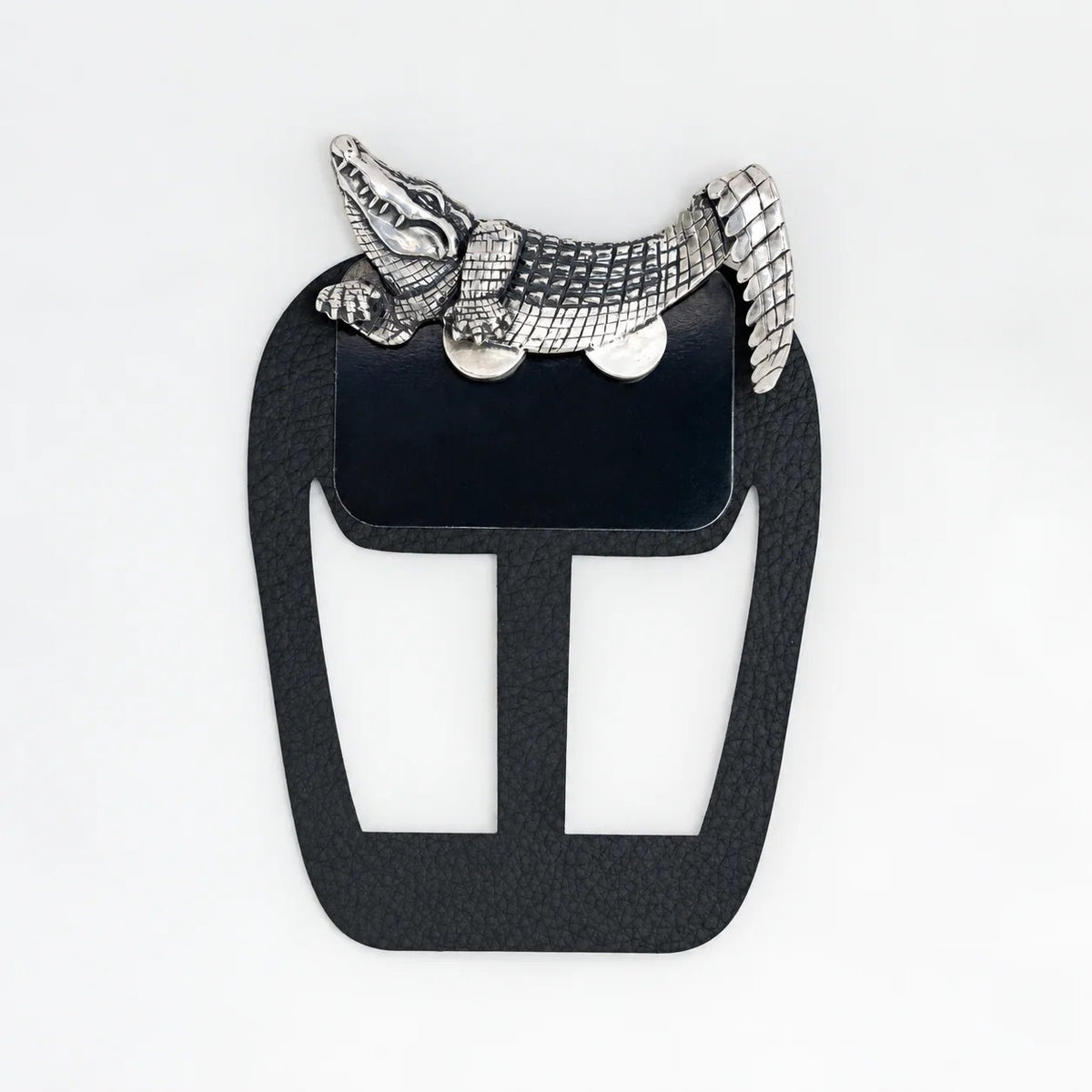 🐊✨ Sculptural Animal Metal Pocket Square