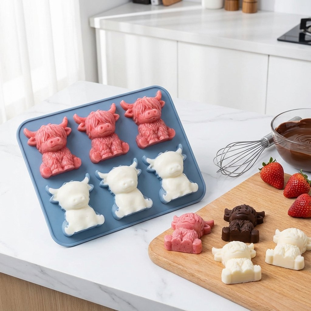 🎁Buy 1 Get 1 Free🐮Meet your new favourite drinking buddy! -- Mini Highland Cow Ice Cube Mold
