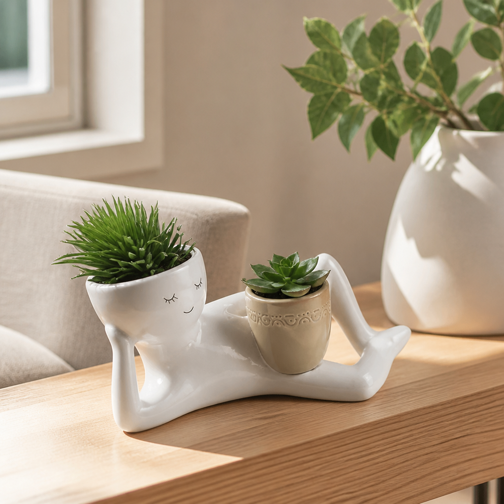 🌵Lazy Lounger Face Planter(Creative Double-Pot Edition) ✨