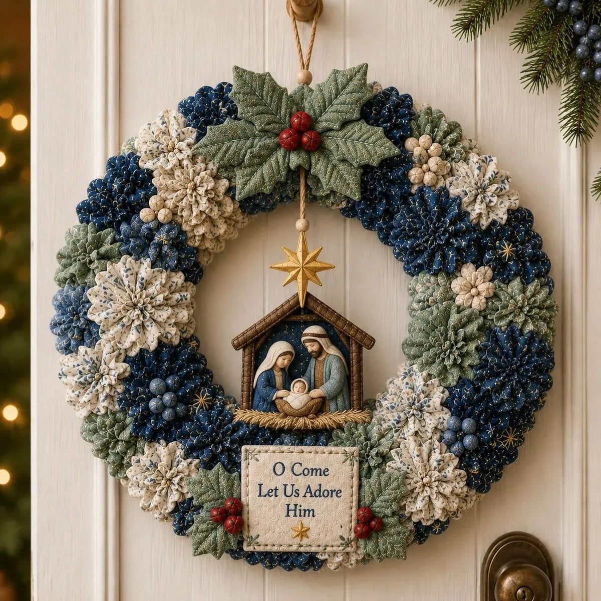 🎄 DIY Christmas Wreath Kit with Pinboard Art – Handmade Christmas Window Decoration